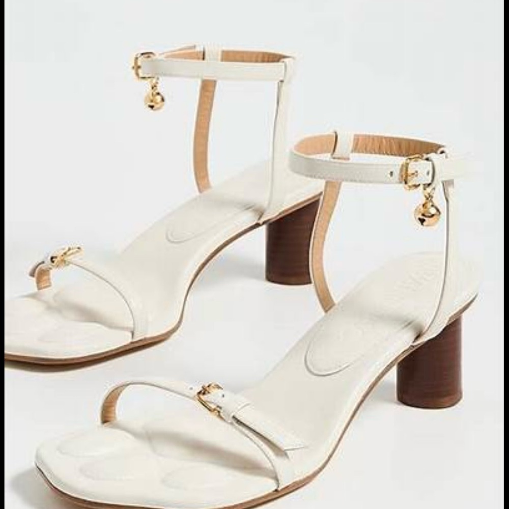 Elegant White Ankle Strap Sandals